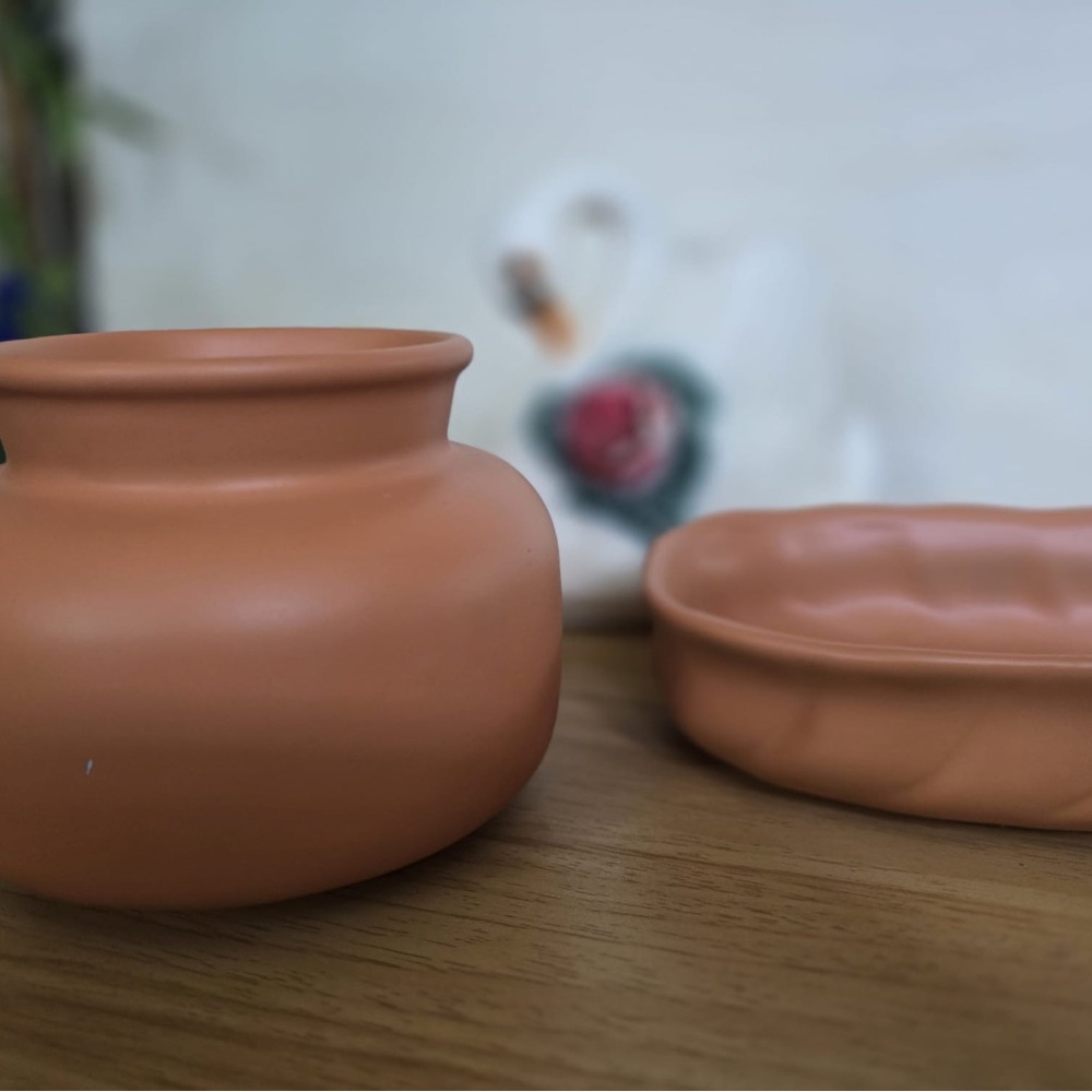 Terracotta Pot and Dish Set